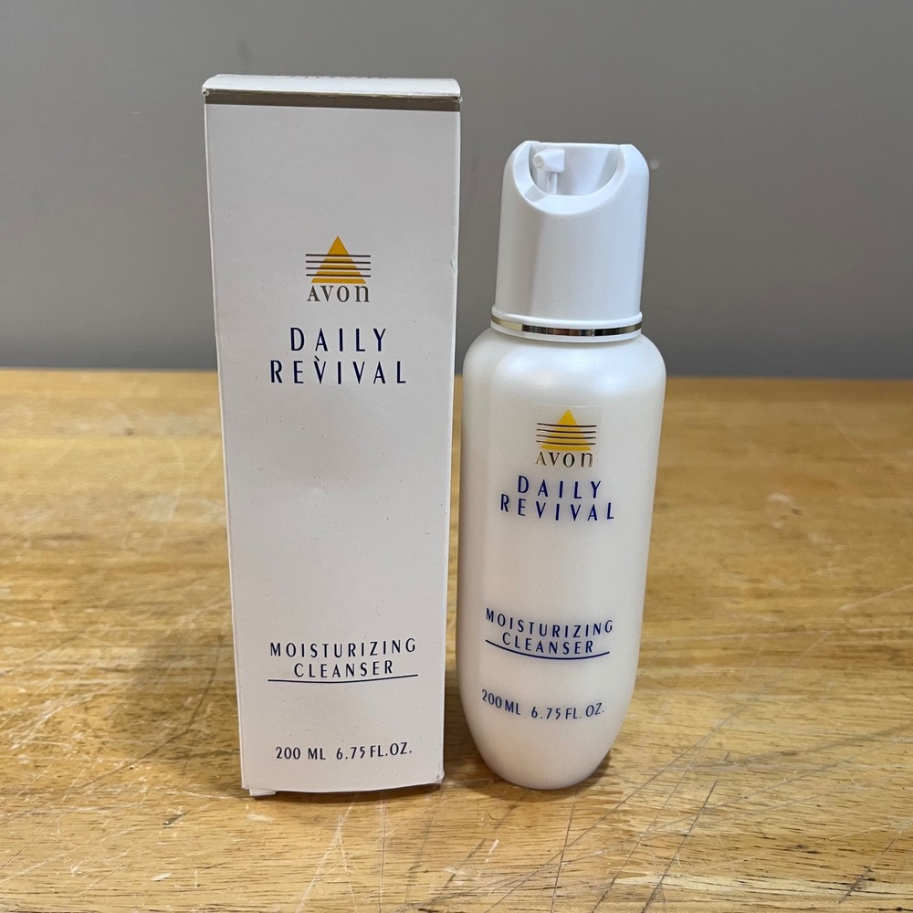 Vtg 1994 Avon Daily Revival Moisturizing Cleanser Dry Skin 6.75oz 90s Skincare